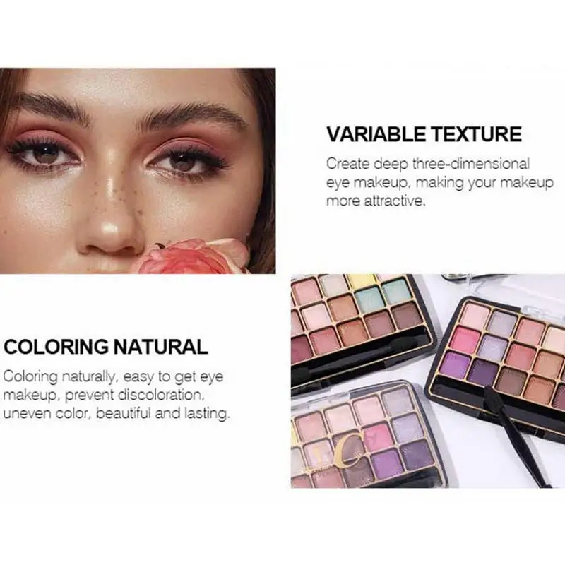 Shimmer Eyeshadow Palette Female Pearlescent Matte Eyeshadow Palette High Color Saturation Eye Makeup Tool For Weddings Parties eye shadow eye shadow plate