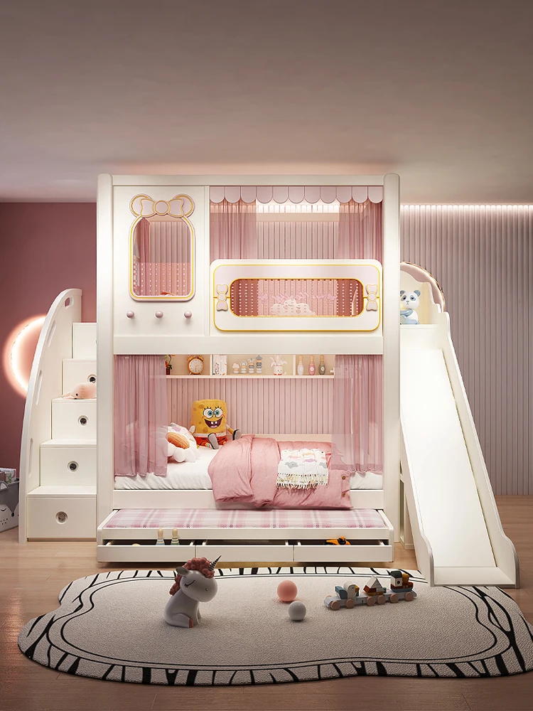

Children's bed Double double high and low bed Castle Princess bed High fence bed Bunk bed FOR KIDS