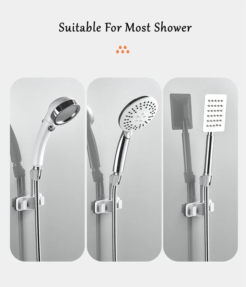 Support Pommeau De Douche Réglable KAKULO Support Mural Adhésif Pour Pommeau De Douche Réglable Support Pommeau Douche Mural