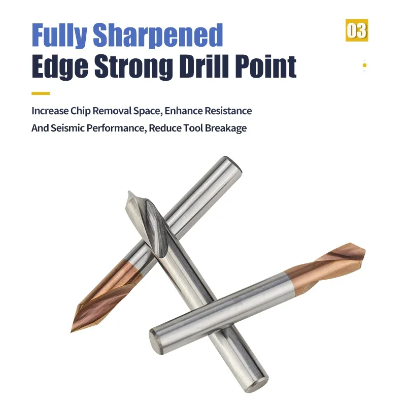 Carbide Spot Drill Bit 60 90 120 Degree CNC Drilling Guide Tool Location Center Router Bit Metal Drills Fixed Point Drill carbide drill bit