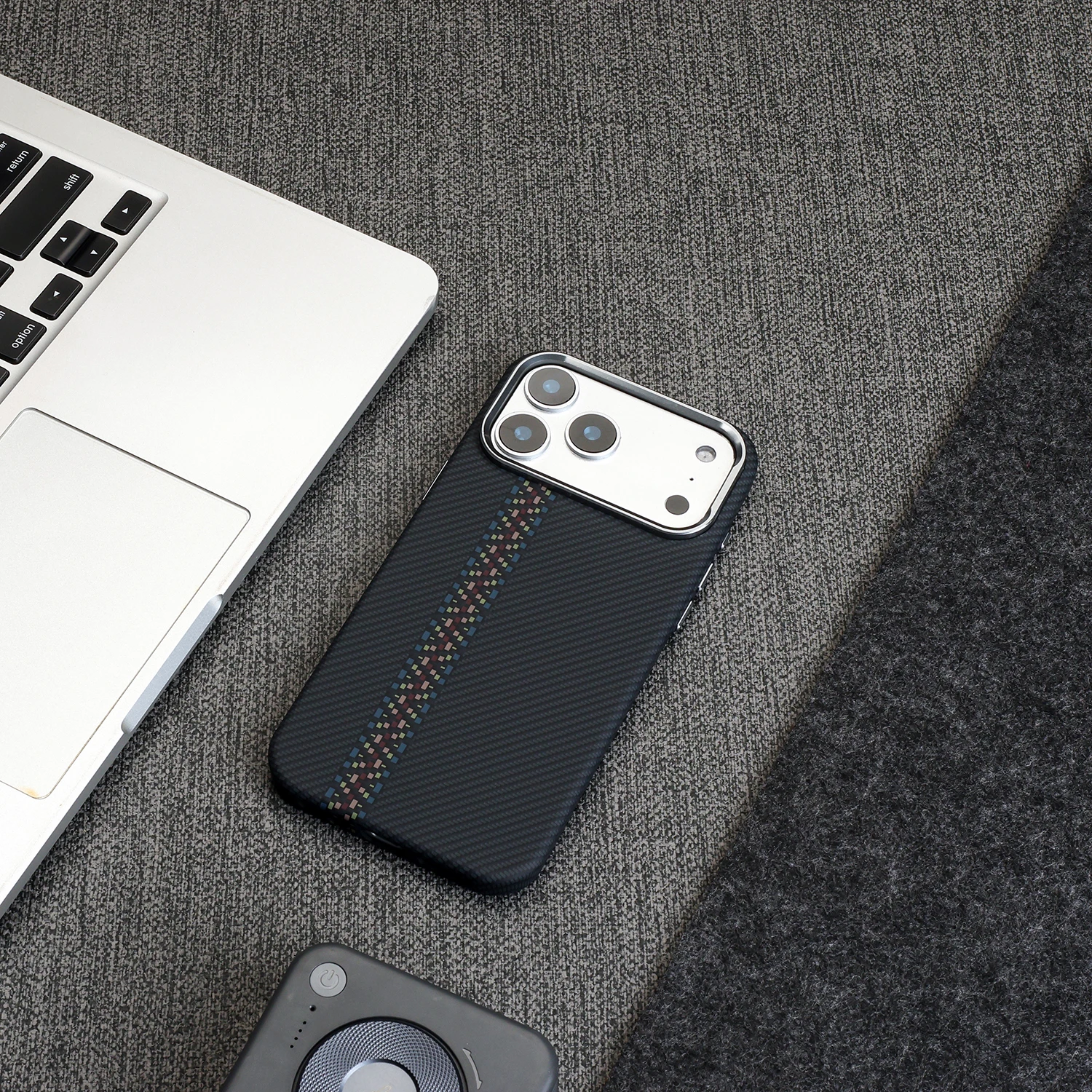 ตัวเลือกสินค้า เคสแม่เหล็กคาร์บอนไฟเบอร์ ป้องกันการกระแทก ชาร์จไร้สาย iPhone 17 Air 16 15 14 13 12 Pro Max