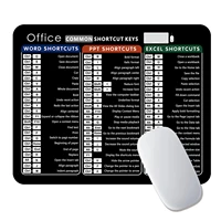 Shortcut Key Mouse Pad Desk Pad EXCEL/PPT/WORD Shortcut Key 8.3X10.2inch Keyboard Mouse Pad, Living Room Bedroom 3D Gaming Mouse 1