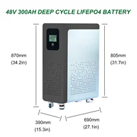 Batterie au Lithium 48V 300Ah LiFePO4 15kWh 51.2V 100Ah 120Ah 200Ah 300Ah batterie au Lithium pour le stockage d'énergie domestique PL Stock ue 5