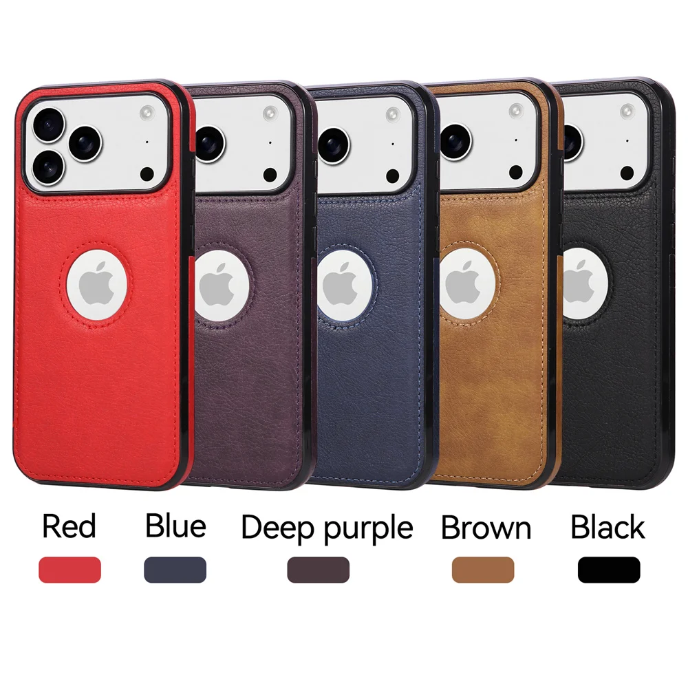 Ultra Thin Slim Business PU Leather Phone Case with Logo Display