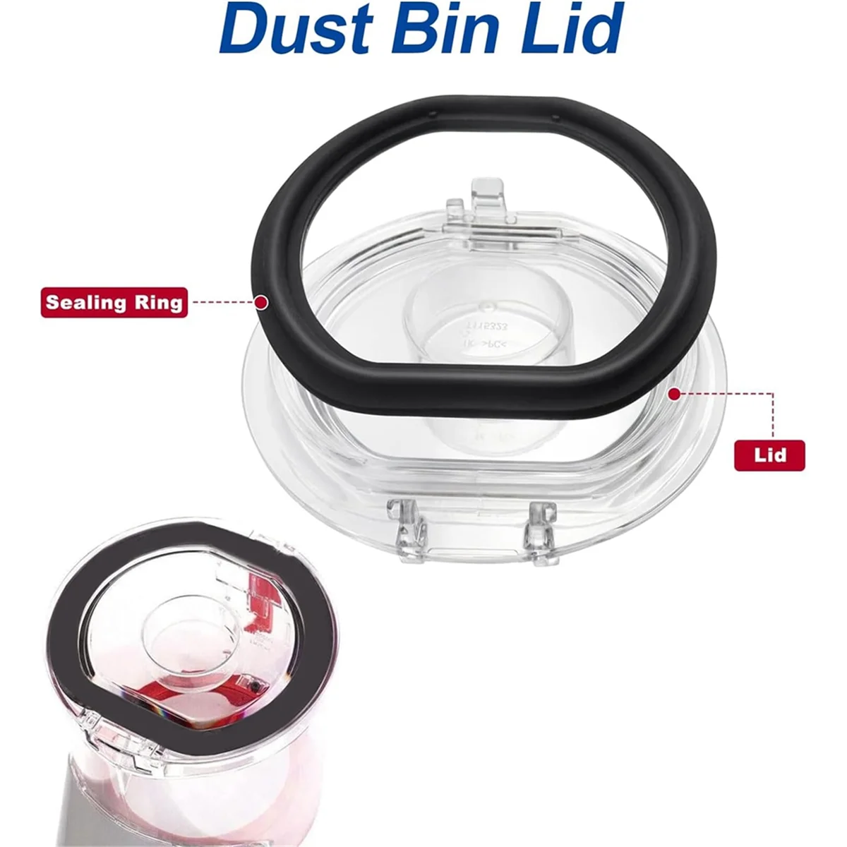 FZFZ Dust Bin Lid & Filter Replacement & Motor Rear Cover for V7 V8 Cordless Vacuum Cleaners Repair Vacuum Parts