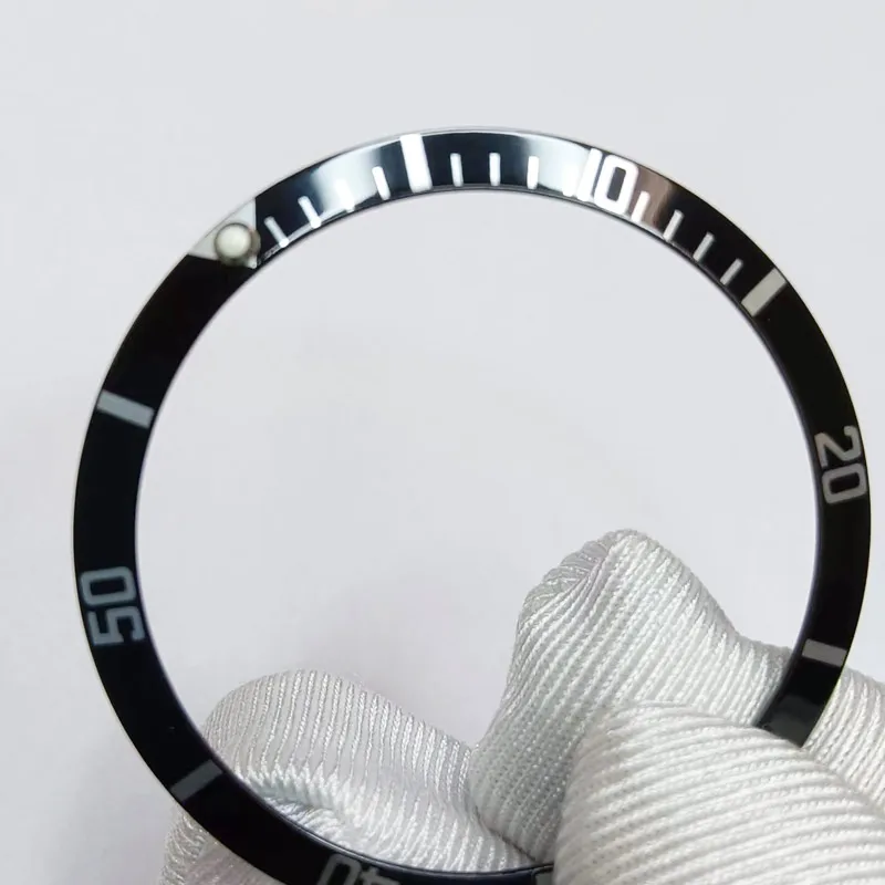 Watch Bezel Insert Ring 37.5 * 30.5mm Ceramic or Aluminum Luminous Case Replacement of watch accessories parts