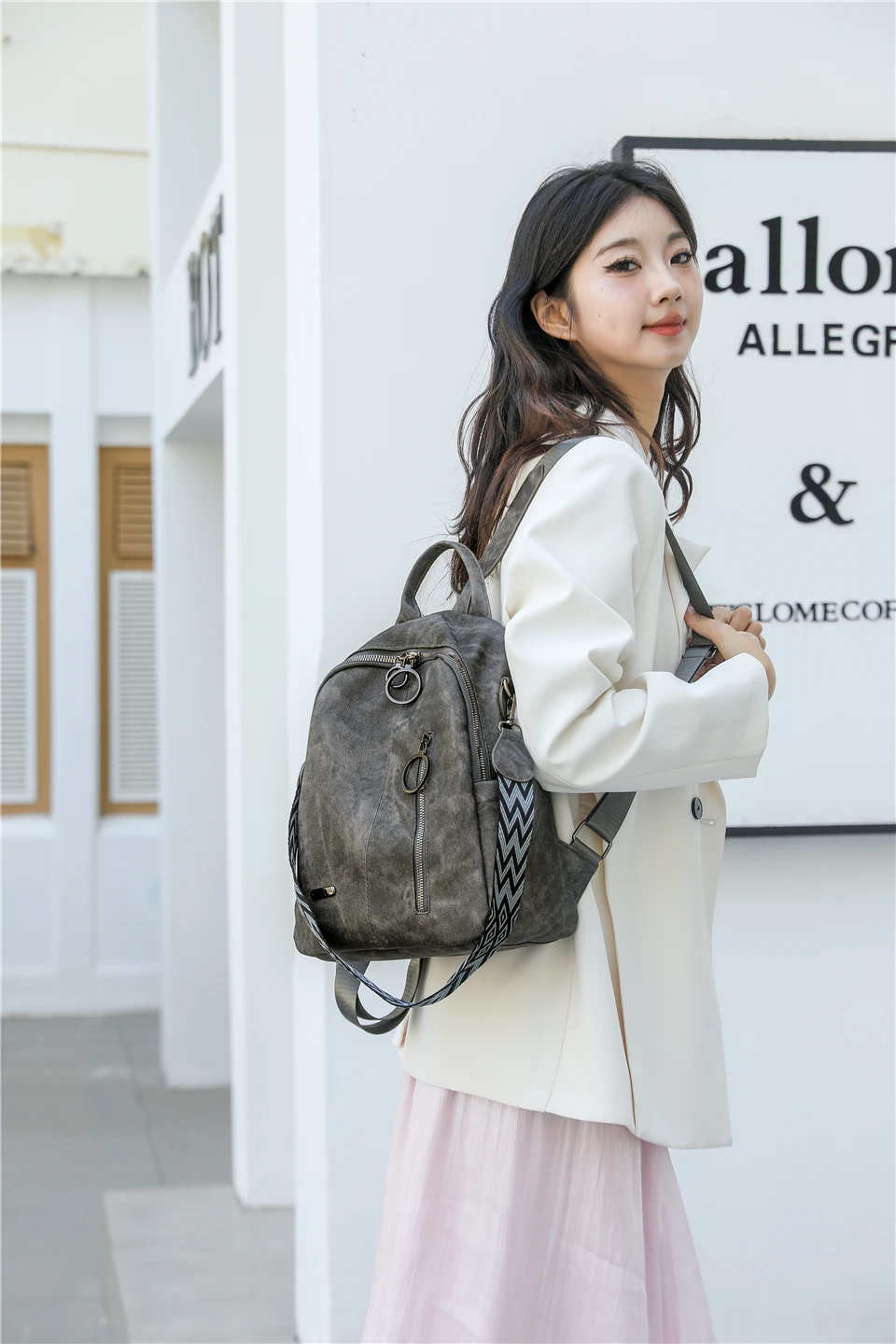 Fashion Daypack High Quality Pu Leather Backpack Women Bagpack Ladies Shoulder Bag Designer Large Capacity School Bag for Girls