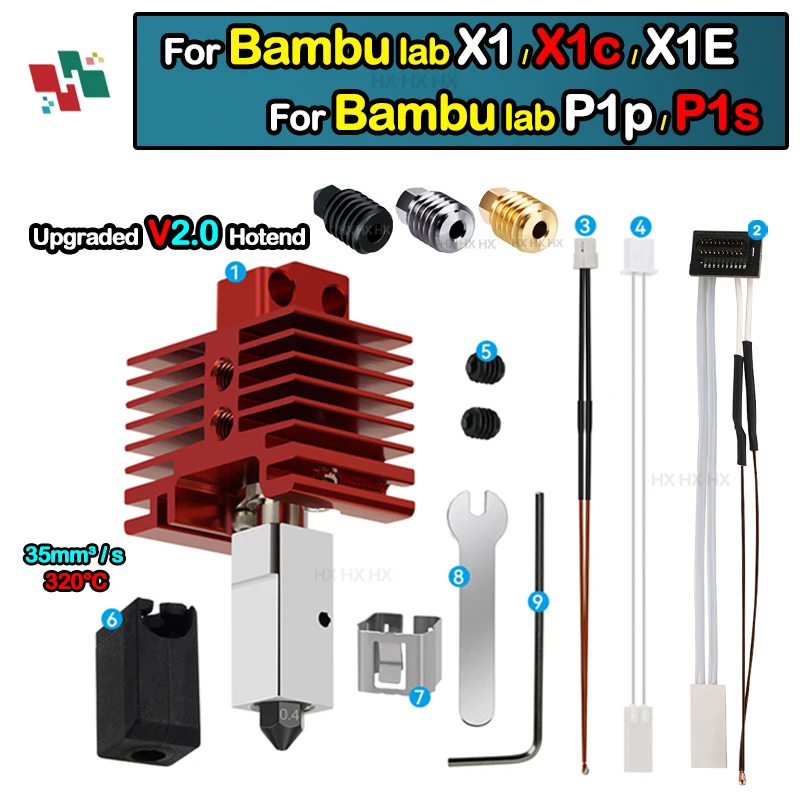 Zimple - V3.0 Hotend pour Bambu Lab - Série X1 - Kit Fit Thermistor & Heater main image 0