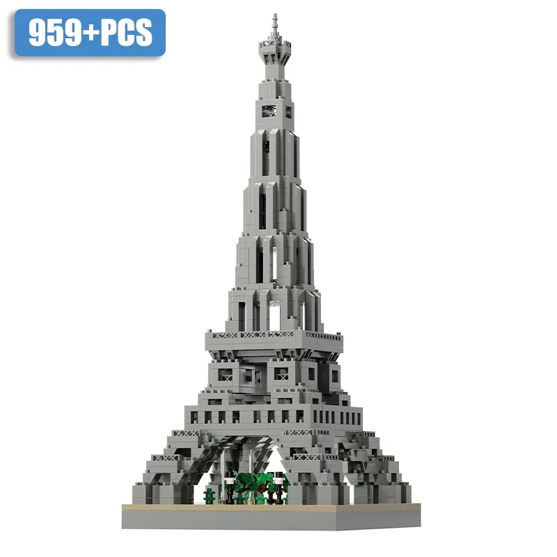 thumbnail image 1 of 2023 Nueva ciudad MOC Arquitectura clásica Mini tamaño Bloques de construcción DIY Catedral Notre-Dame Torre de París Torre Big Ben Ladrillos Juguetes, 1 of 5