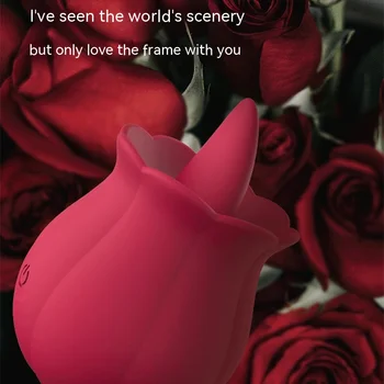 Flower Sex Toy with Tongue Licking Vibrators Female for Women Clitoral Stimulator G-Spot Massager Woman Sextoy Clitoris Vibrator 5