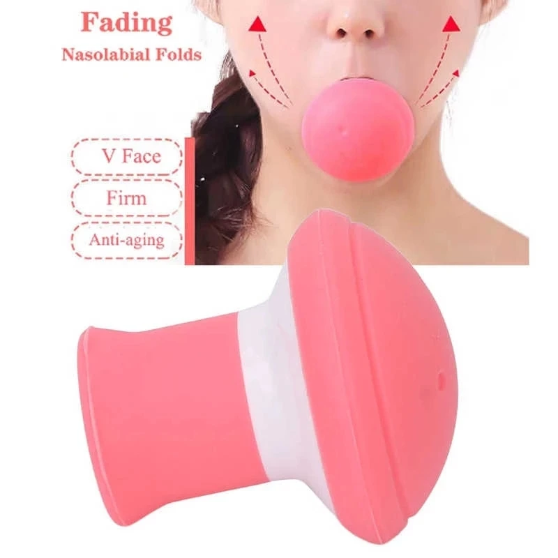 Silica Gel Mund Kiefer Exerciser Abnehmen Facelift Werkzeug Kinn V Face Lifting Doppel Dünne Falten Entfernung Schlag Atem Exerciser – Detail 4