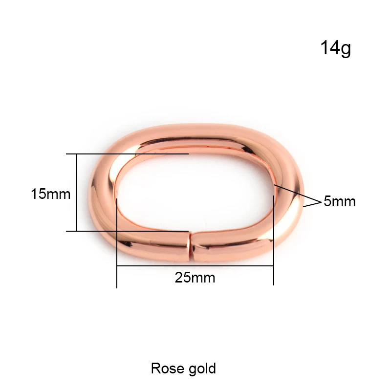 Rose Gold Metal Buckles and Sliders for Straps and Belts - Adjustable Tri Glide Accessory Set (5/10/20pcs)
