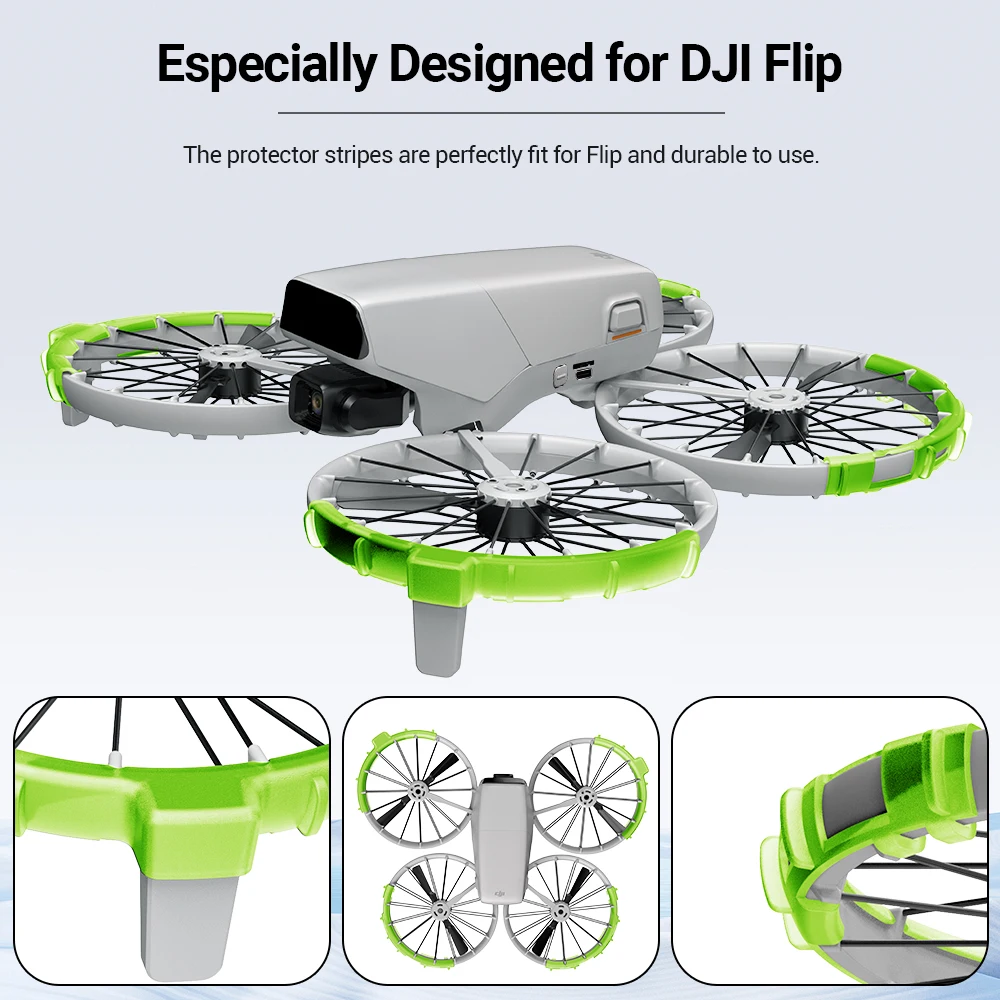 Protège-cadre anti-collision TPU pour DJI Flip - Noir/Vert
