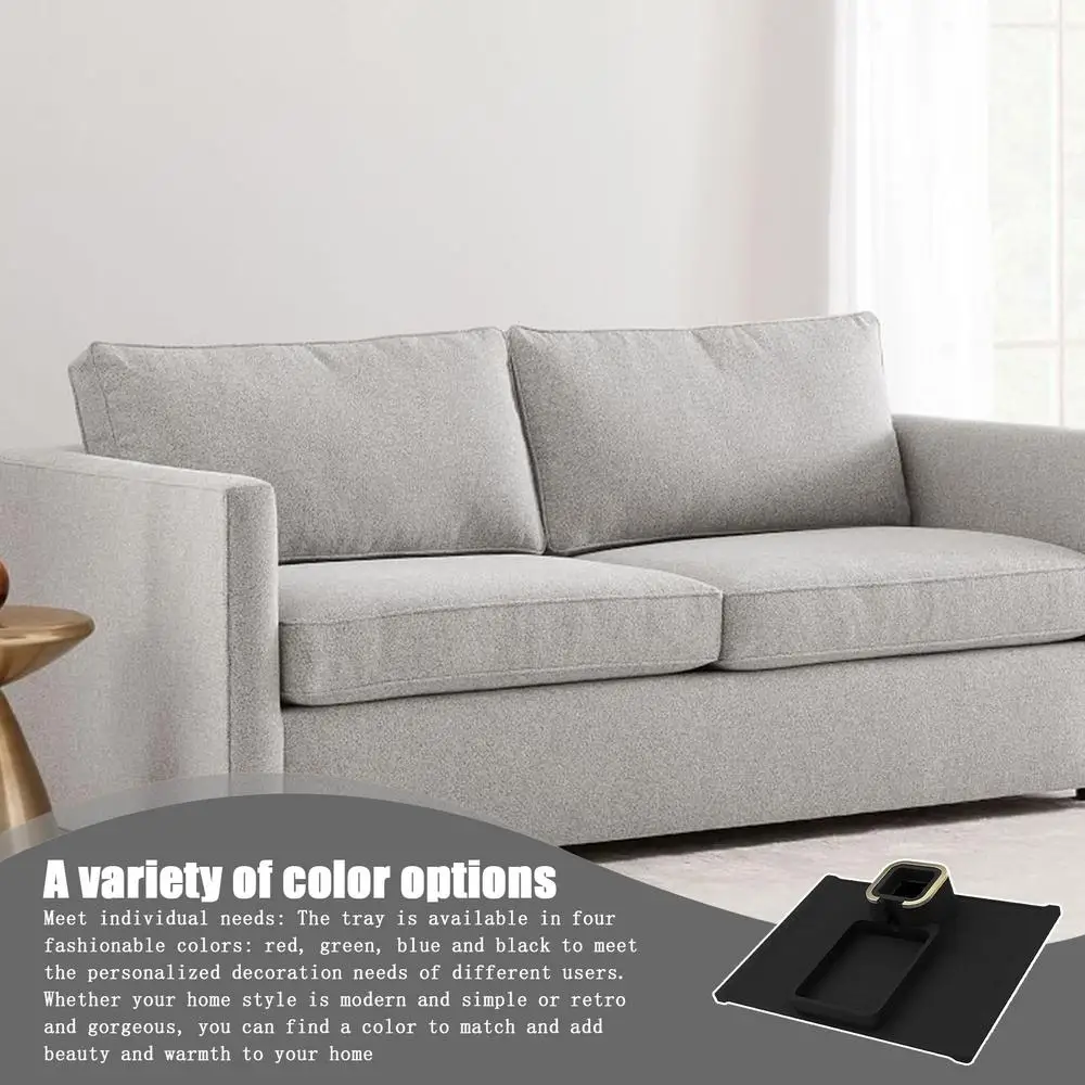 Couch Armrest Tray Cup Organizer Couch Arm Tray Holder Anti-Spill Sofa Organizer Drinks Remotes Holder For Snacks Storage