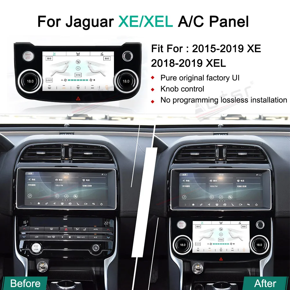 

Air Conditioning Climate Board For Jaguar XE 2015 2016 2017 2018 2019 Voice Control LCD Touch Climate Control Screen AC Panel HD