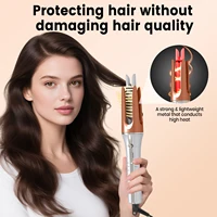 Fer à boucler rotatif à ions négatifs automatiques, 3 niveaux de température, céramique, chauffe rapide, pour grandes boucles, outils de coiffure 3