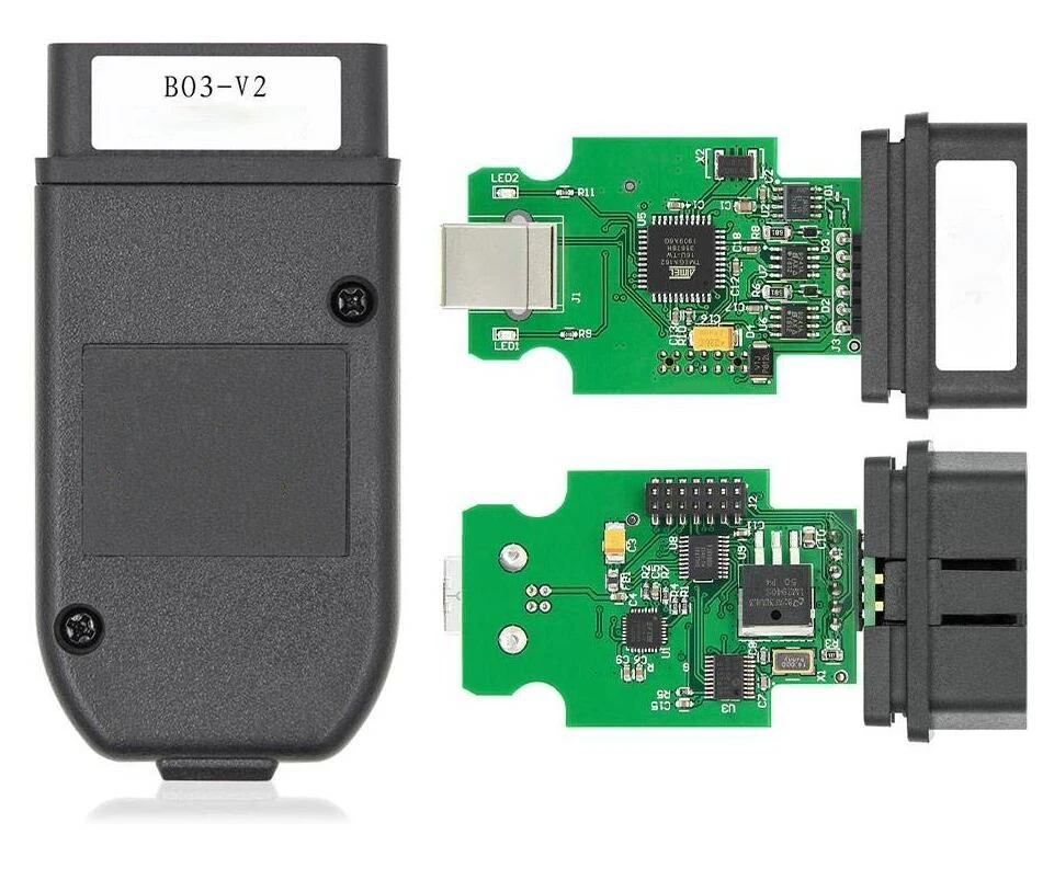 Vag Com Per Audi Vagcom Hex V2 Cavo Diagnostico Automatico Vag 22.3 Atmega162 + 16 V8 + Ft232Rq Multilingue
