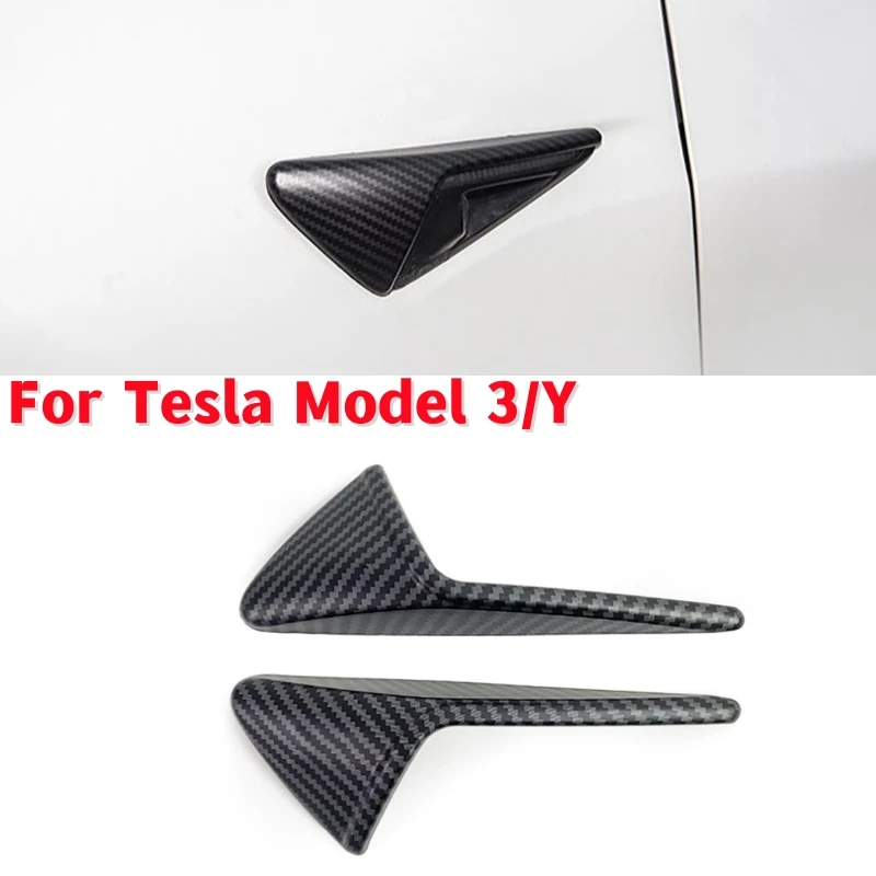 

2 шт., защитная крышка из углеродного волокна для боковой камеры Tesla Model 3/Y