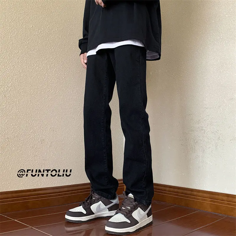 

2023 New Spring Autumn Korean Fashion Stretch Denim Boyfriend Jeans Designer Clothes Trousers Male Slim Casual Pants D63