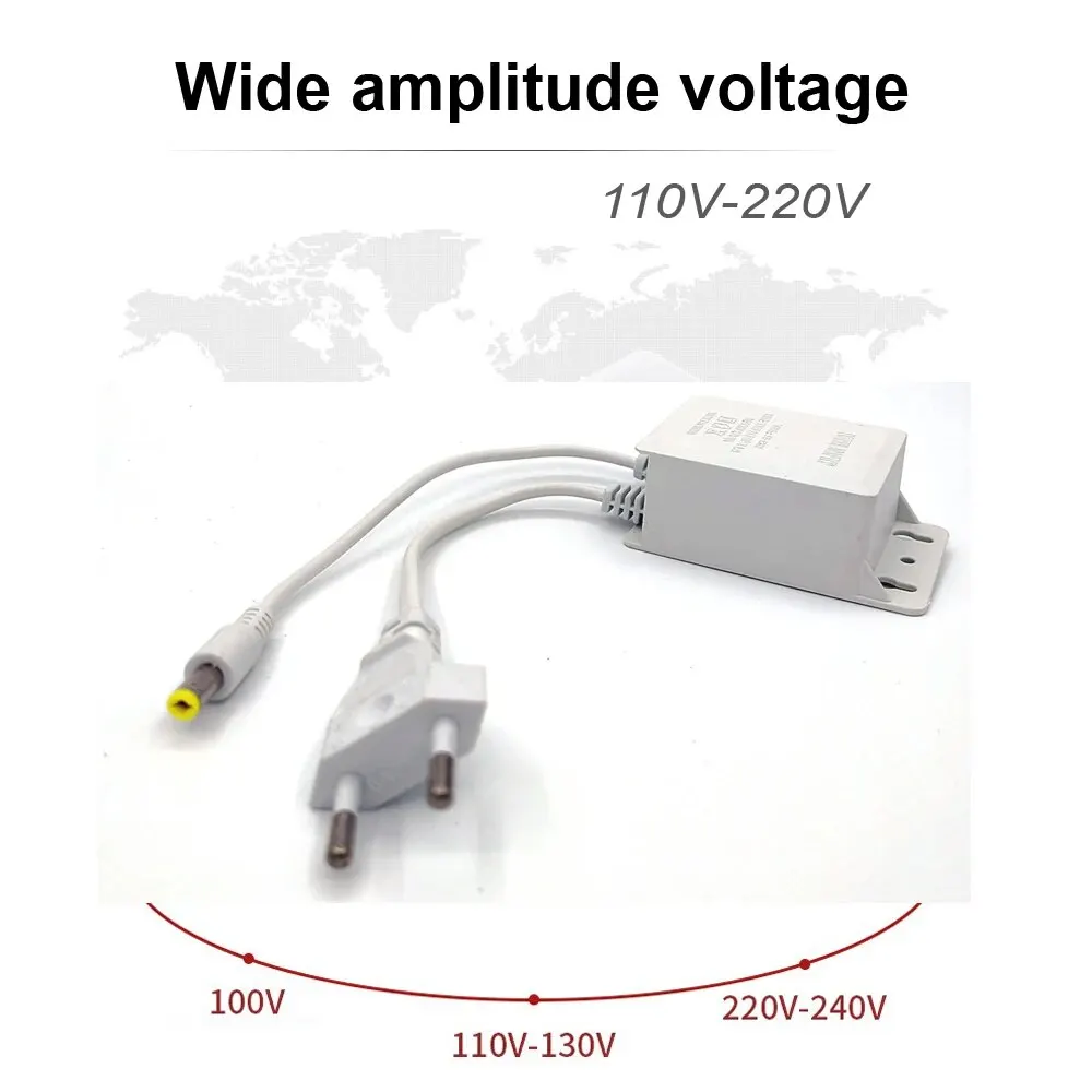DC12V 2A Waterproof EU Power Adapter power adapter For CCTV Security Surveillance Cameras AHD Camera NVR DVR Input AC100V-240V 5.5mm*2.1mm
