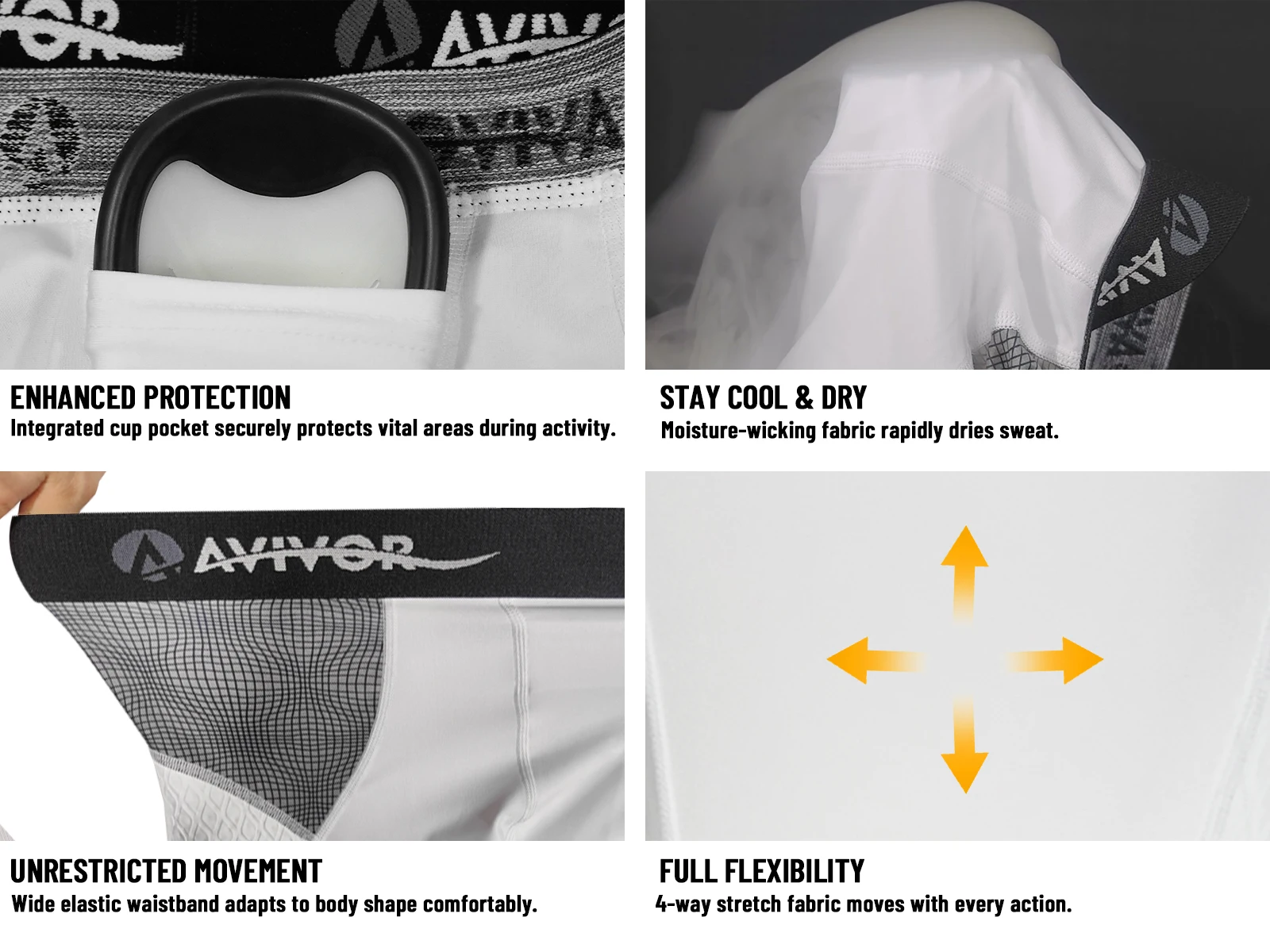 AVIVOR Jugend-Baseball-Sliding-Shorts mit Schutzschale für Jungen – gepolsterte Kompressionsshorts für Baseball-Softball-Hockey – Detail 5