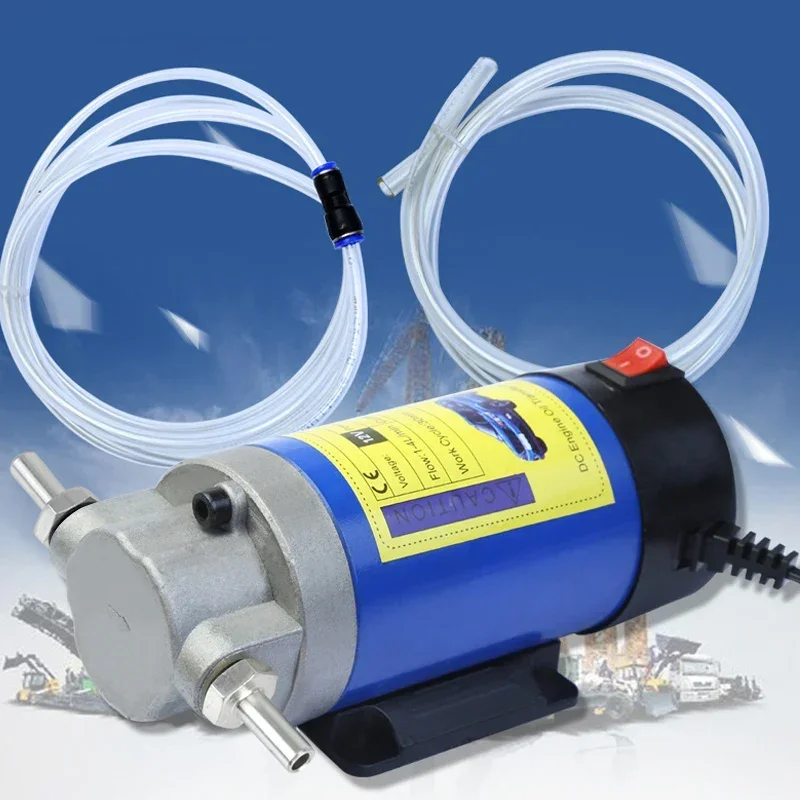12V Electric Oil Pump Oil Transfer Pump Oil Extractor Pump 100W 4L for Car Motorcycles Boats