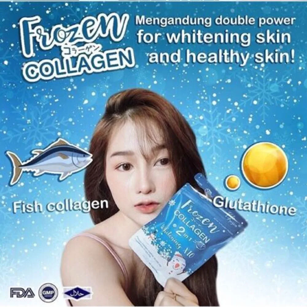 Authentic Collagen 2 in 1 whitening Facial Body Clean Moisture Skin, Reduce Acne, Freckles, Dark Spots White Smooth Firm Skin