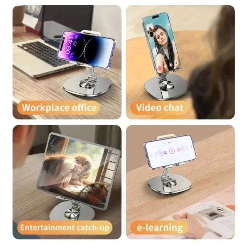 접이식 휴대폰 거치대 미끄럼 방지 베이스와 편리한 충전 포트가 있는 조절 가능한 휴대폰 거치대 모든 스마트폰 패드에 적합