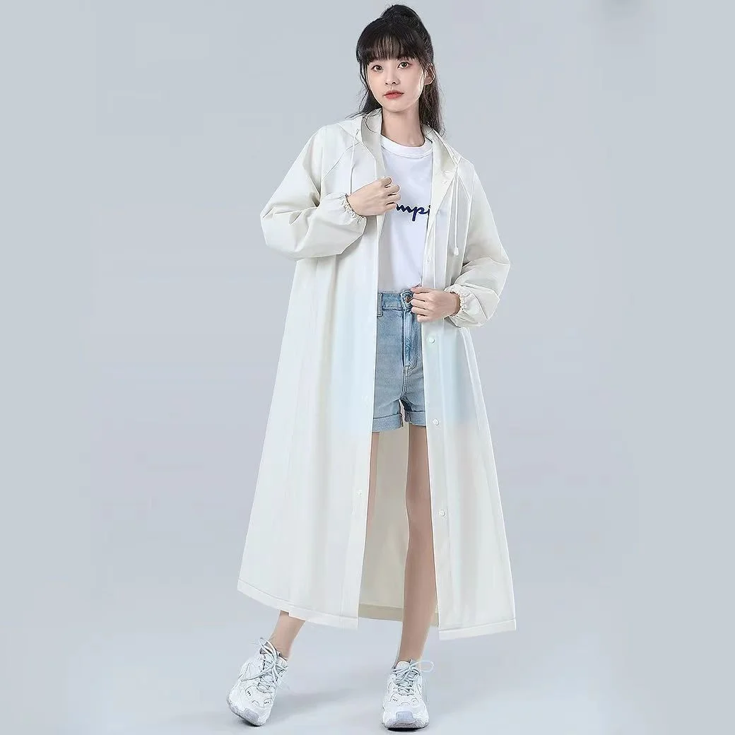 Adult raincoat poncho Windproof Waterproof EVA Full Body Integrated Outdoor Cycling Portable