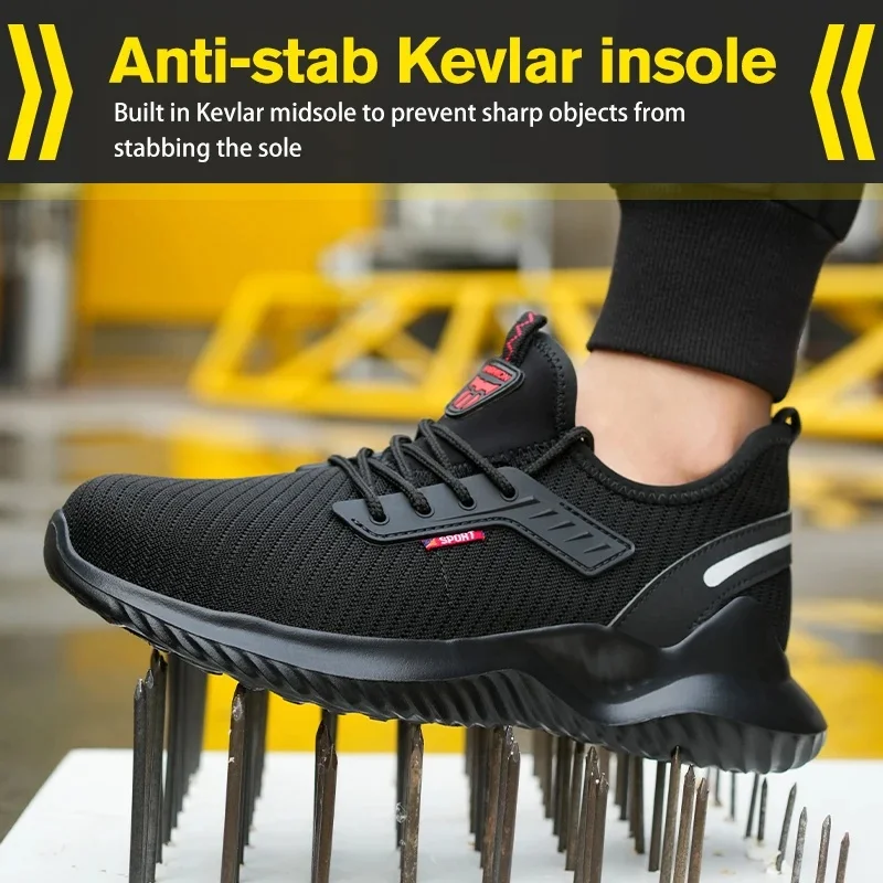 Indestructible Steel Toe Puncture-Proof Safety Work Sneakers
