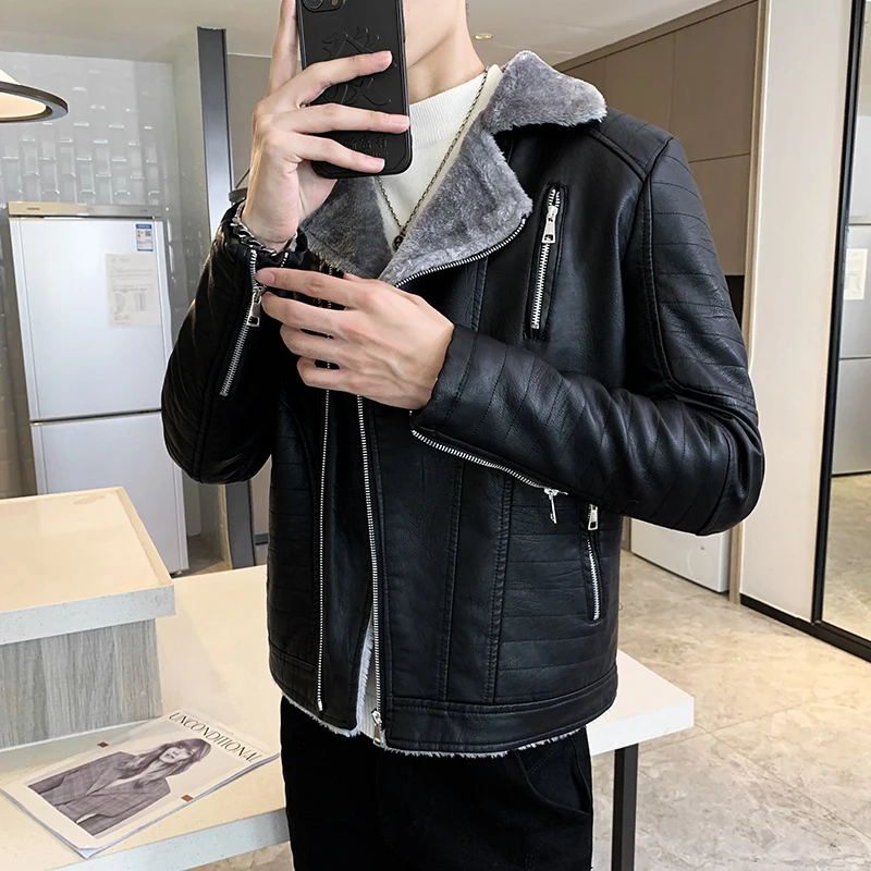 唯一のサイト 秋と冬のブランドの革メンズpu男性の革のコートメンズ革のジャケットの人気メンズ冬メンズジャケット 商品はお値下げ可能 Crypto Earnup Ravitejadentalcare Com