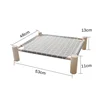Cat and Dog Hammock Bed  Wooden Cat Hammock Elevated Cooling Bed Detachable Portable Indoor Outdoor Pet Bed Suitable 2