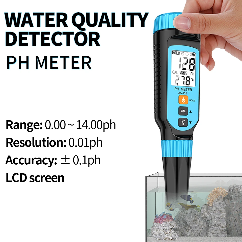 Aicevoos Digital PH Meter PH Water Quality Detector Ph Tester 0 14