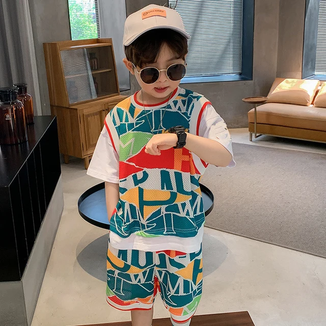 2022 summer Children Tracksuits Clothes Children Boys shirt+Pants 2Pcs/Sets Toddler Outfits Kids Clothing top 3-12y