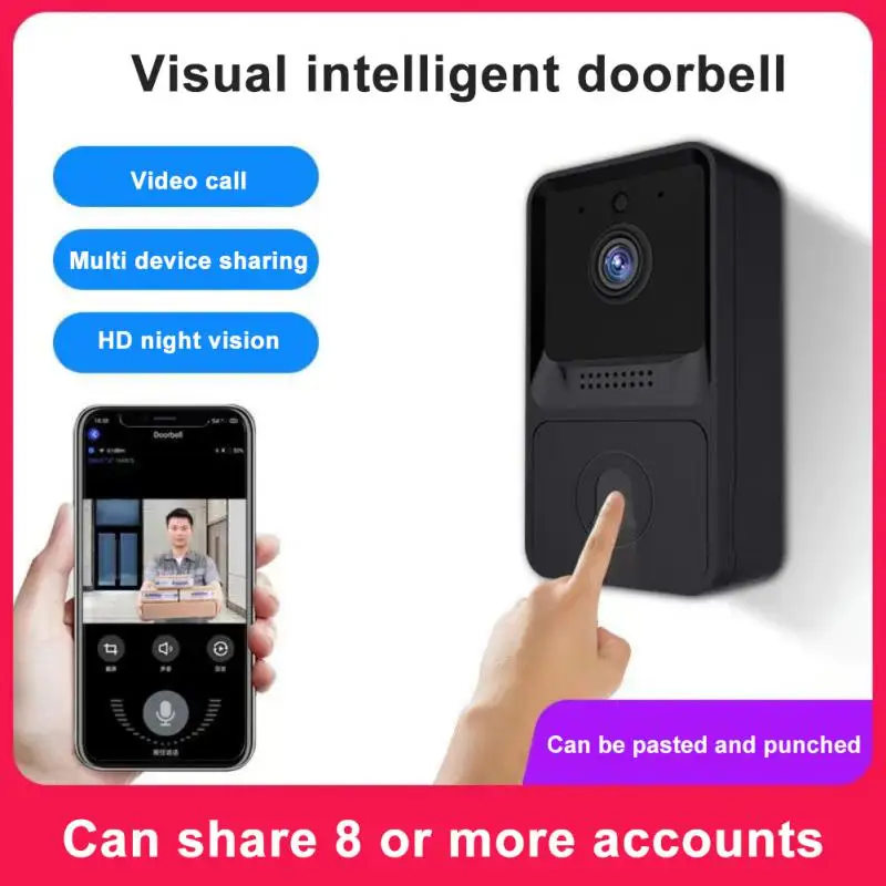

WIFI Smart Doorbell Video Intercom Infrared Night Vision Outdoor Home Security Alarm Camera Wireless Button Doorbell
