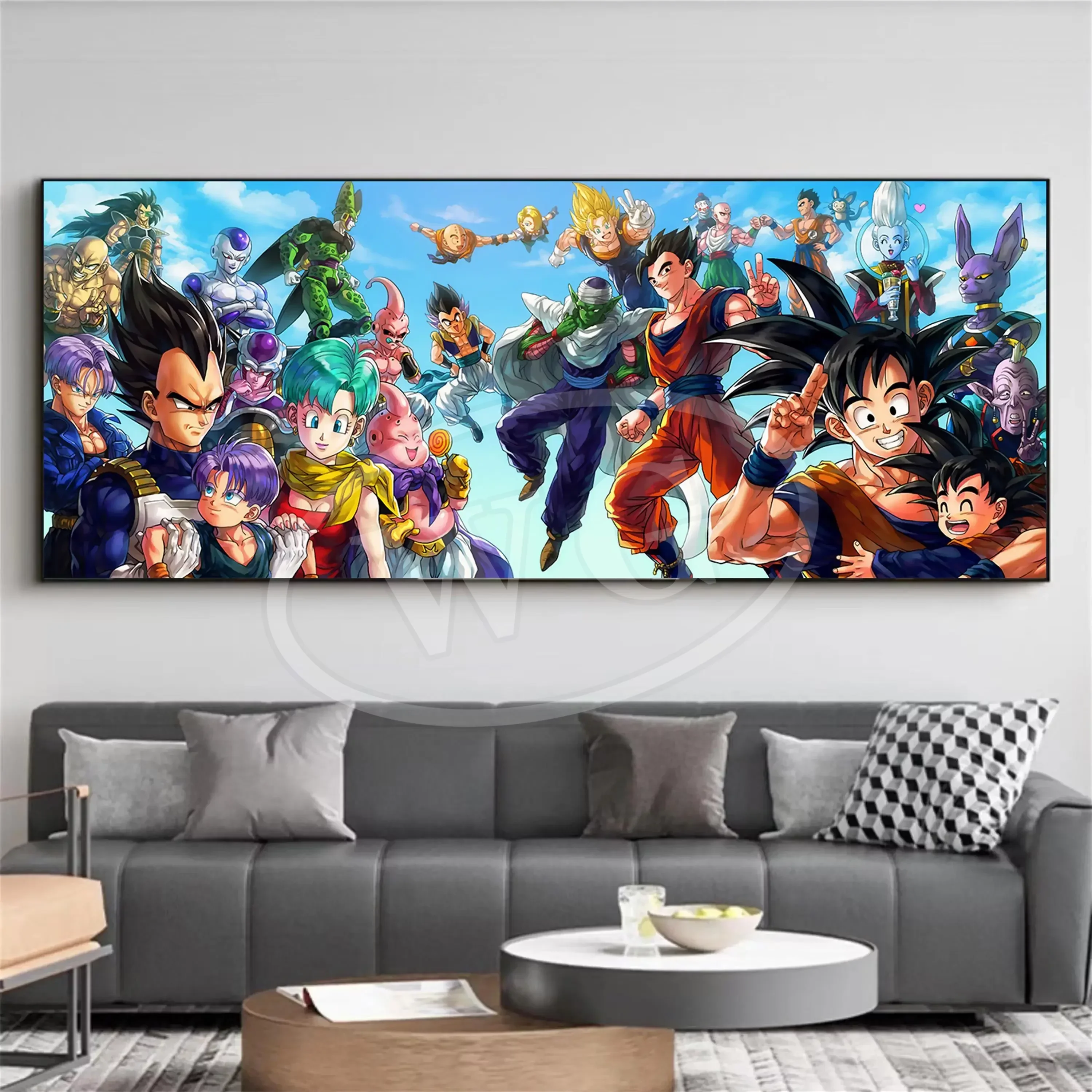 Фото Seven Dragon Ball подвесная живопись World боевые искусства ассоциация декоративный Wukong Super Saiyan семейный альбом настенная живопись №2