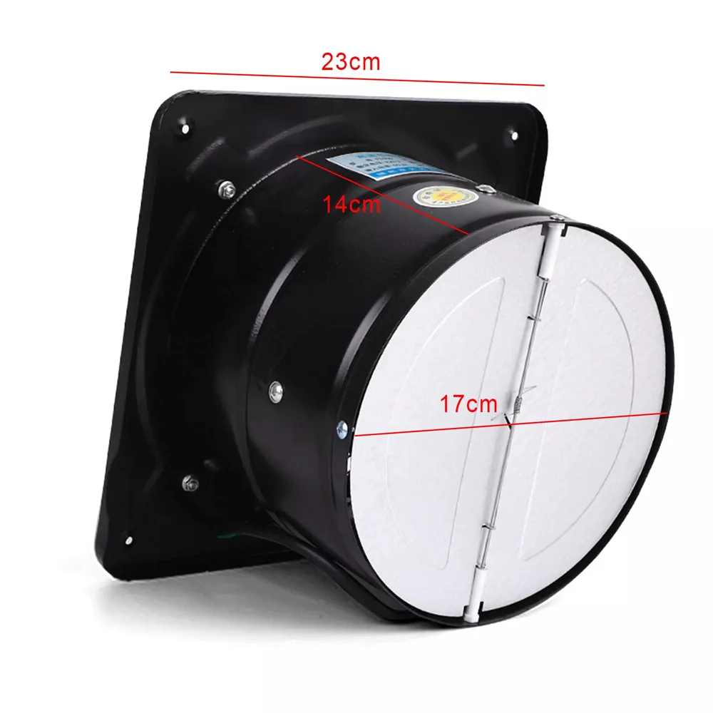 6" Exhaust Fan Energy-saving Wall Mounted Vent Fan Anti-Mosquito Design Ventilator Extractor for Bathroom Kitchen Toilet