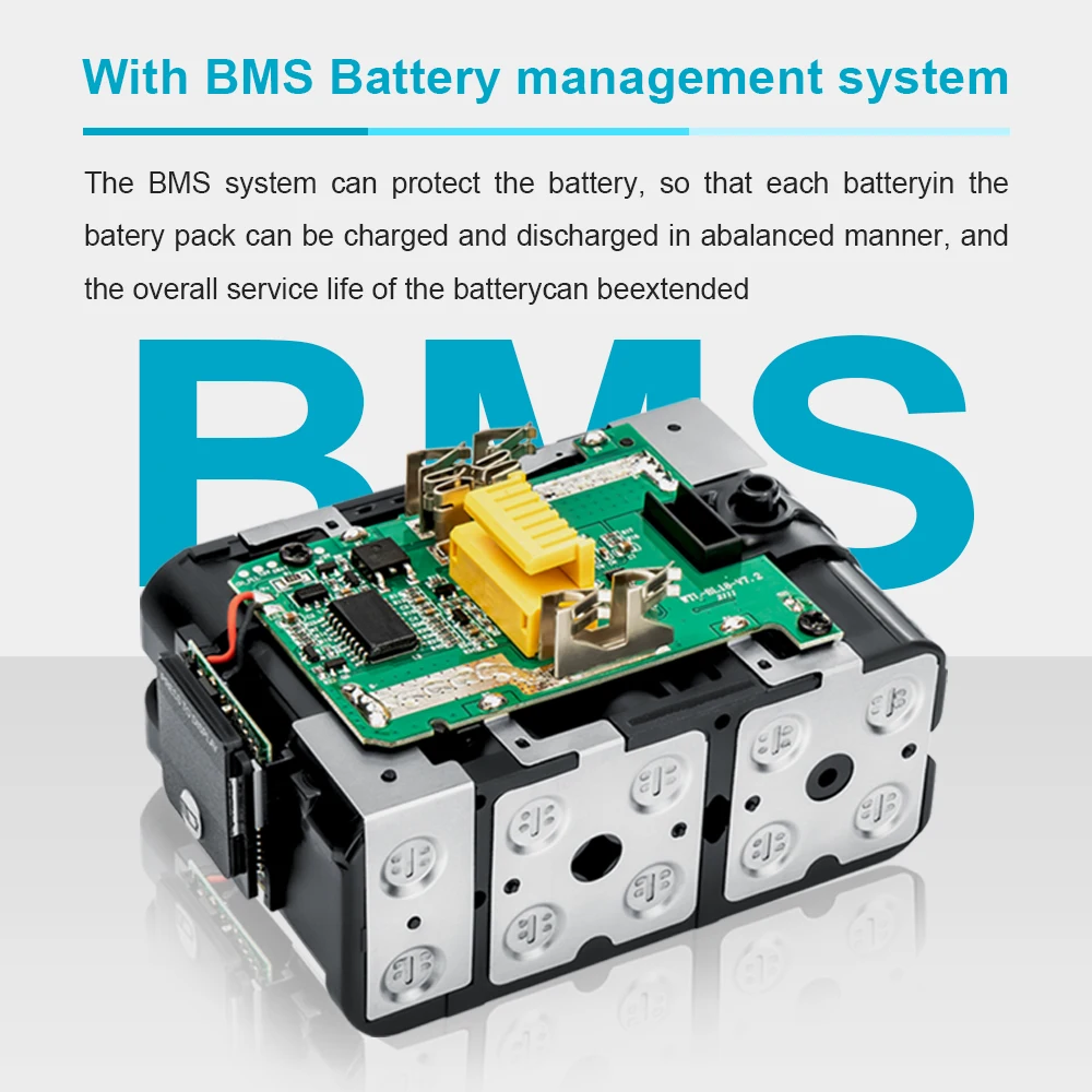 Power Tool Battery 18V 6.0Ah Rechargeable Li-ion for Makita