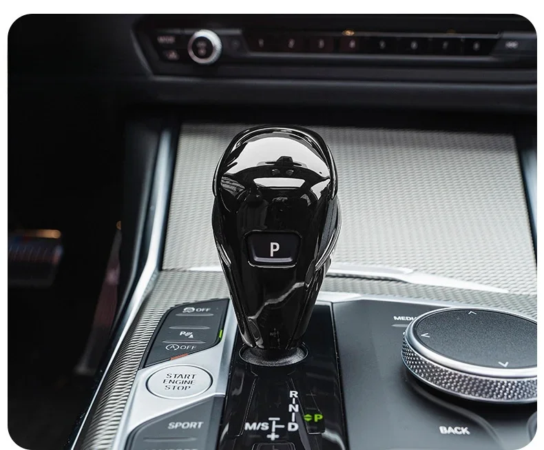 For BMW New 3/2/4 Series G20 G22 Car Gear Shift Knob Z4 X3 X4 G01 G02 Car Gear Shift Knob Handlebar Trim Cover Car Accessories