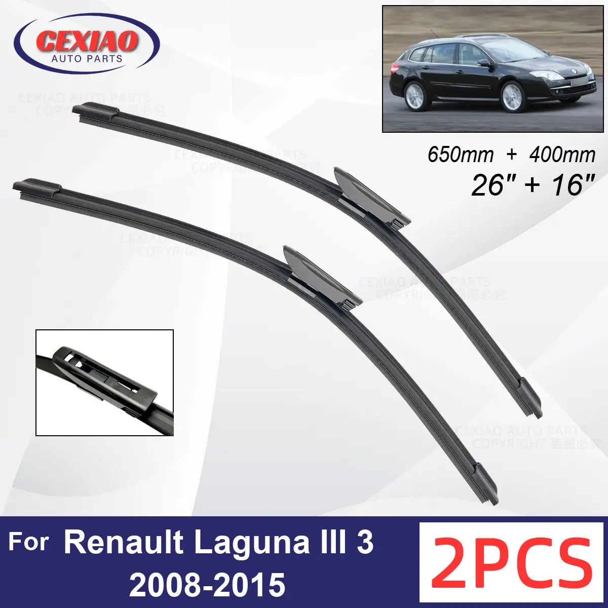 Car Wiper For Renault Laguna III 3 20082015 Front Wiper Blades Soft