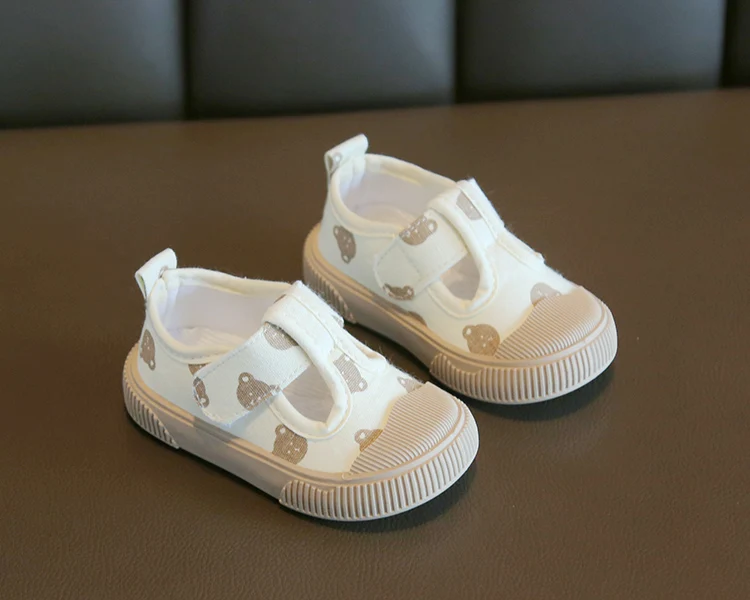 Sapatos de lona respirável para bebê e