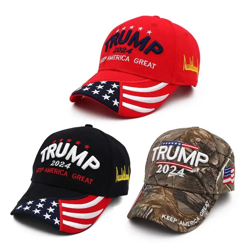 

Stylish Exclusive Trump 2024 Cap USA Baseball Caps Keep America Great President Hat Embroidery Fashion Unisex Sunshade Hat