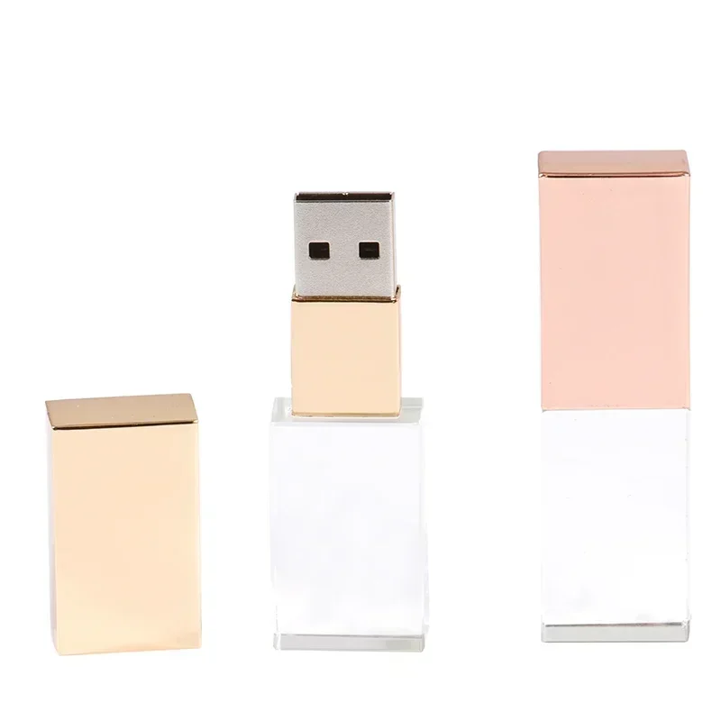 20 PCS JASTER 크리스탈 USB 3.0 플래시 드라이브 128GB 무료 사용자 정의 로고 메모리 스틱 64GB 섬세한 비즈니스 선물 펜 드라이브 32GB U 디스크