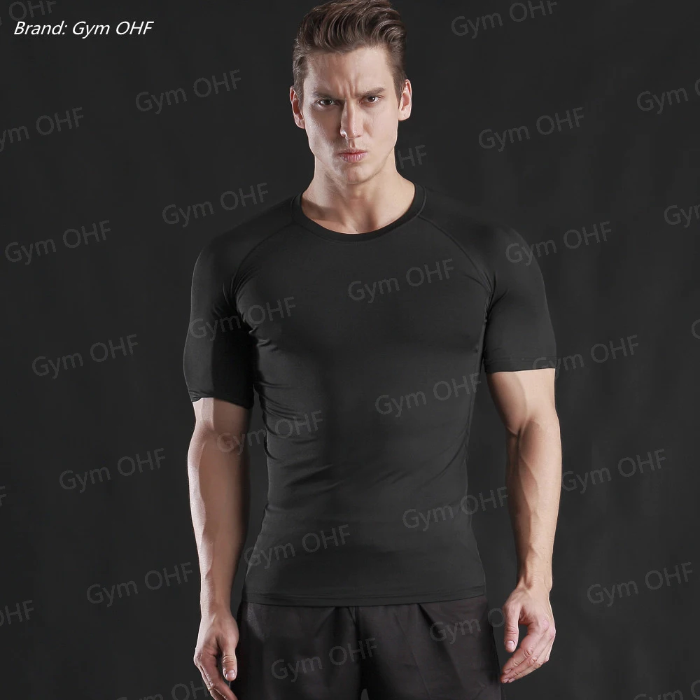 Jerseys Men Gym Fitness Sports Mma Exercise Training Man T-shirt Work Out Compression Rashguard  Jiu Jitsu T Shirt Men Shirts