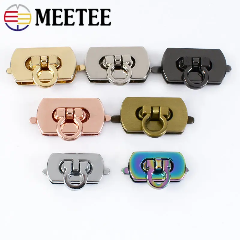 2/5Pcs 25/30mm Handbag Bag Locks Metal Buckle Fashion Twist Turn Lock Snaps  for DIY Replacement Bags Purse Clasp Closure KY809