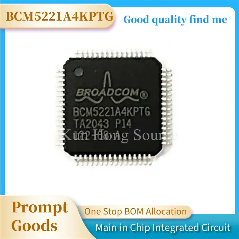 

100% новый и оригинальный BCM5221A4KPT BCM5221A4KPTG BCM5221 TQFP64