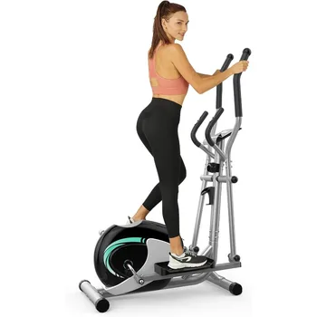 THERUN Elliptical Machine for Home, Magnetic Hyper-Quiet Compact Elliptical Exercise Machine w/ 8 Levels Adjustable Resistance, 1