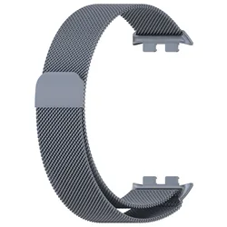 Milanese Loop Stainless Steel Magnetic Bracelet for Honor band 9 (GRAY)