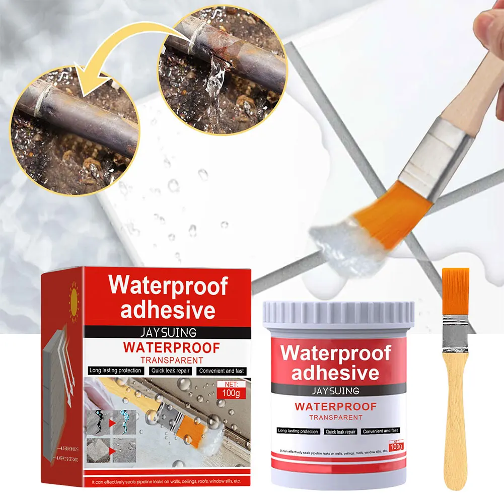 Strong Invisible Waterproof Agent Anti-Leakage Agent with Brush Transparent Sealing Coating Clear Sealant Toilet Repair Tools for sealant glue,silicone sealant,anti leak sealant