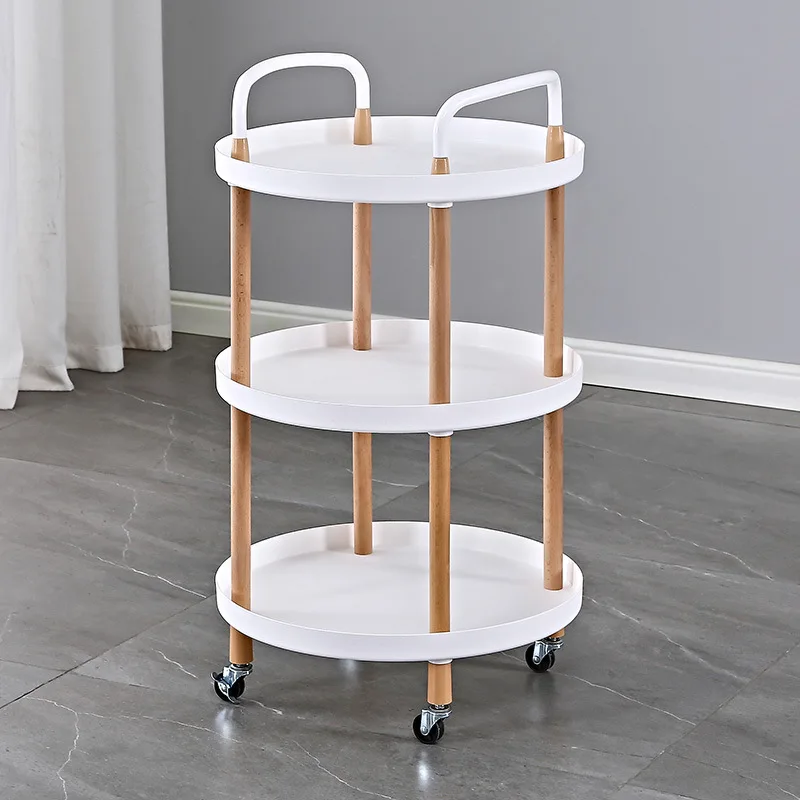 Hotel Trolley Hotel Furniture solid wood +PP coffee table hotel cart hotel room service trolley cafe table 47*47*54/82cm
